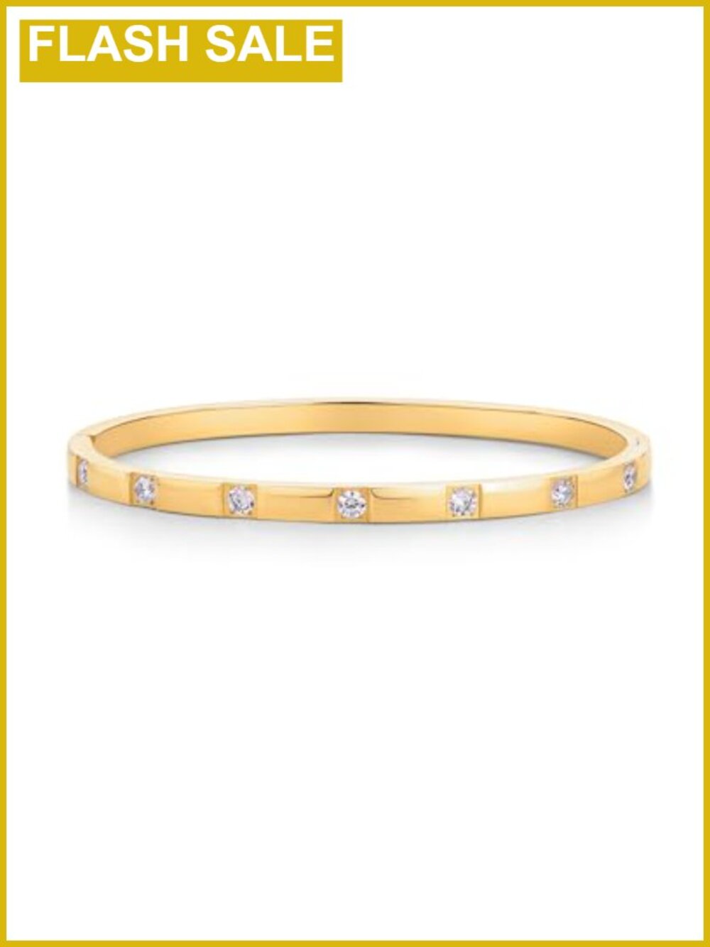 Waterproof Thin Love Bracelet for Women 14K Gold Plated CZ Bangle